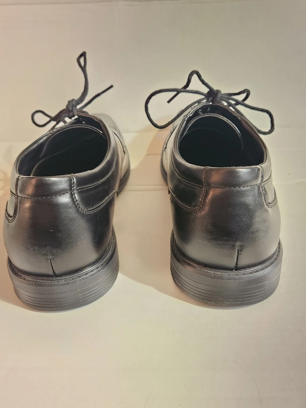 Men's Black Leather Lace-Up Derby Shoes